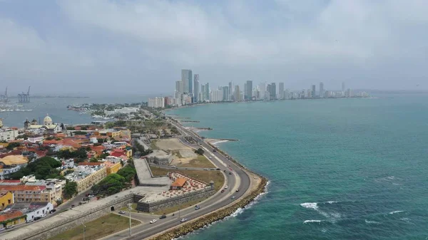 Hermosa Vista Las Murallas Ciudad Cartagena —  Fotos de Stock