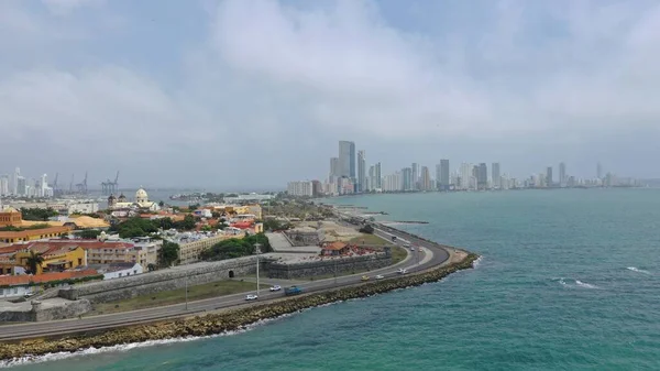 Hermosa Vista Las Murallas Ciudad Cartagena —  Fotos de Stock