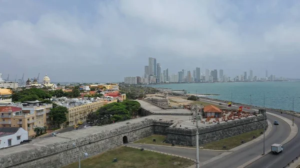 Hermosa Vista Las Murallas Ciudad Cartagena —  Fotos de Stock