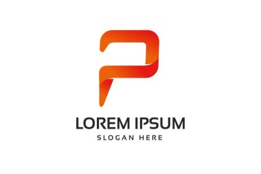 P Harfi Logo Tasarım Şablonu