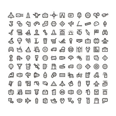 beyaz arkaplan ile ulaşım simgesi dizayn şablonu