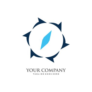 pusula iş logosu tasarım şablonu beyaz arkaplan