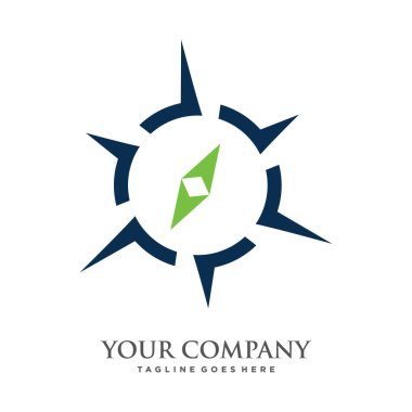 pusula iş logosu tasarım şablonu beyaz arkaplan