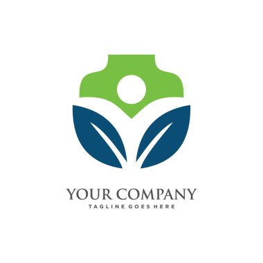 People Life logo tasarım şablonu beyaz arkaplan