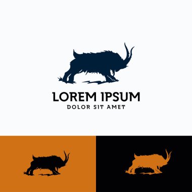 Keçi Logosu Şablonu Tasarımı. Simge veya Tasarım Konsepti için Yaratıcı Vektör Amblemi.