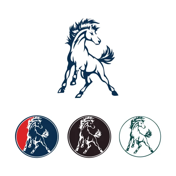 Cavalo Logotipo Modelo Vetor —  Vetores de Stock