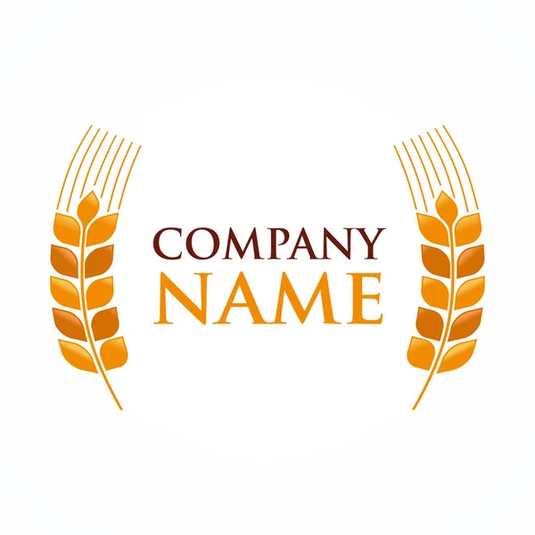 Organic Grain Logo Szablon Projekt Wektor — Wektor stockowy