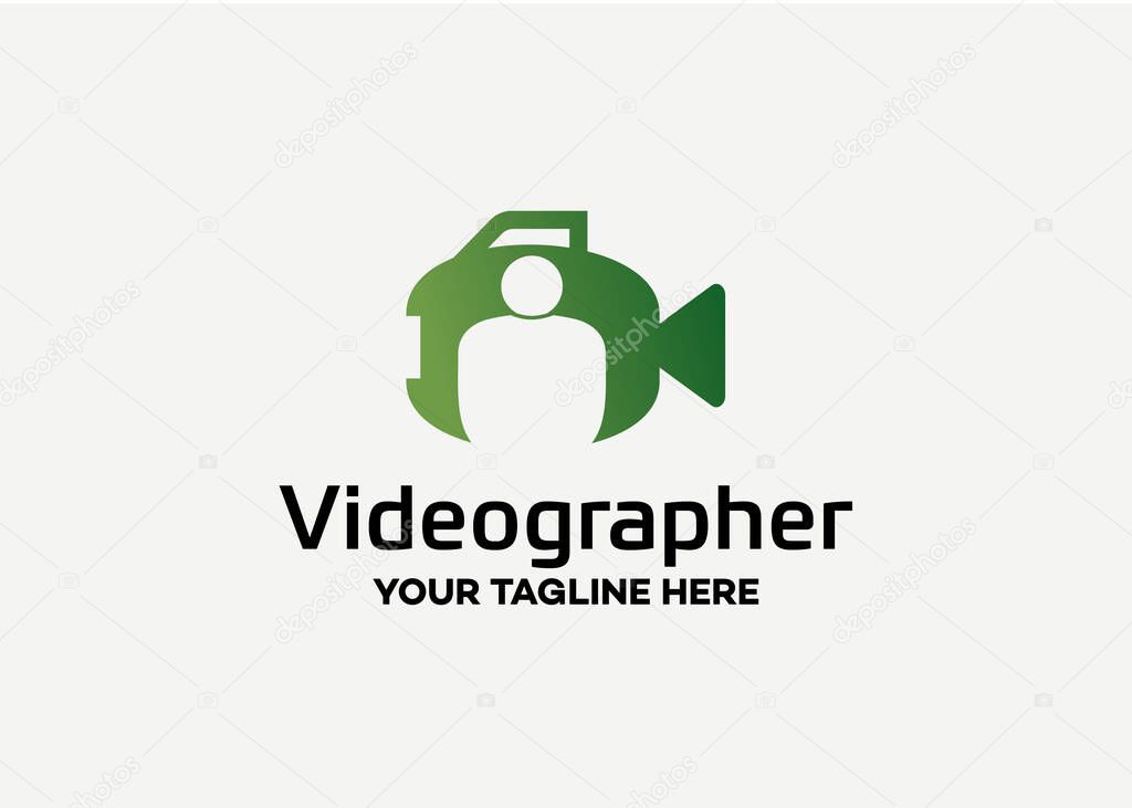 cinematographer logo design template with white background