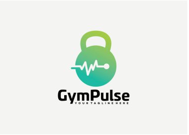 Beyaz arkaplanlı Jimnastik Darbesi Logo Tasarımı Şablonu