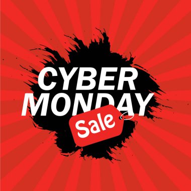 siber pazartesi indirimi flaş vektör illüstrasyonu