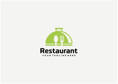 Restoran Logosu Tasarım Şablonu beyaz arkaplan