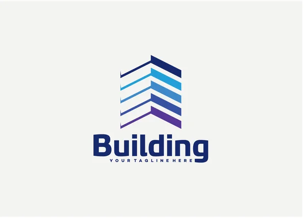 Building Logo Design Template Mit Weißem Hintergrund — Stockvektor