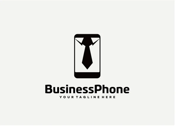 Business Phone Logo Design Template Com Fundo Branco — Vetor de Stock