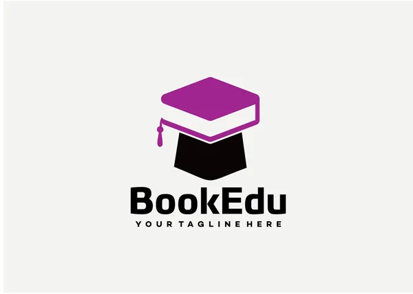 Βιβλίο Εκπαίδευση Λογότυπο Σχεδιασμός Πρότυπο Λευκό Φόντο — Διανυσματικό Αρχείο