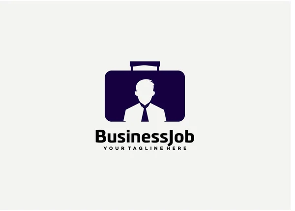 Λογότυπο Business Job Σχεδιασμός Πρότυπο Λευκό Φόντο — Διανυσματικό Αρχείο