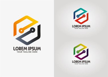 Hexagons Teknik Logo Tasarım Şablonu