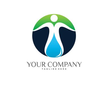 soyut insanlar logo tasarım şablonu beyaz arkaplan