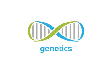 Genetik logo tasarım şablonu beyaz arkaplan