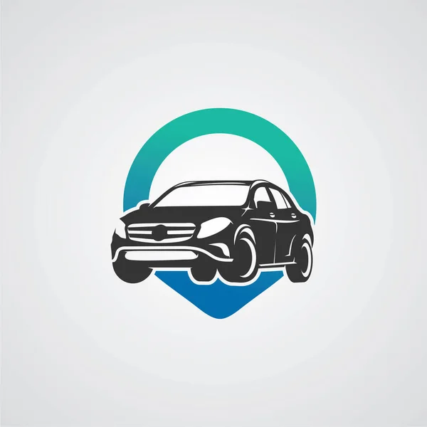 Πρότυπο Σχεδιασμού Λογότυπου Σημείου Αυτοκινήτου Λευκό Φόντο — Διανυσματικό Αρχείο
