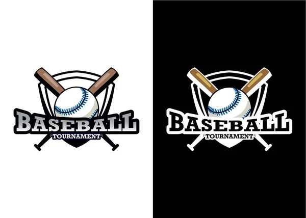 Modèle Conception Logo Baseball Avec Fond Blanc — Image vectorielle