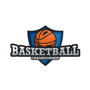 Basketbol Logosu Şablon Tasarım Vektörü, Amblem, Tasarım Konsepti, Yaratıcı Sembol, Simge Simgesi, Simge