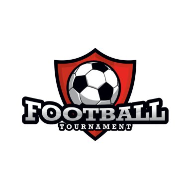 Futbol Logosu Şablon Tasarım Vektörü, Amblem, Tasarım Konsepti, Yaratıcı Sembol, Simge