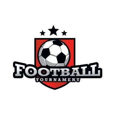 Futbol Logosu Şablon Tasarım Vektörü, Amblem, Tasarım Konsepti, Yaratıcı Sembol, Simge