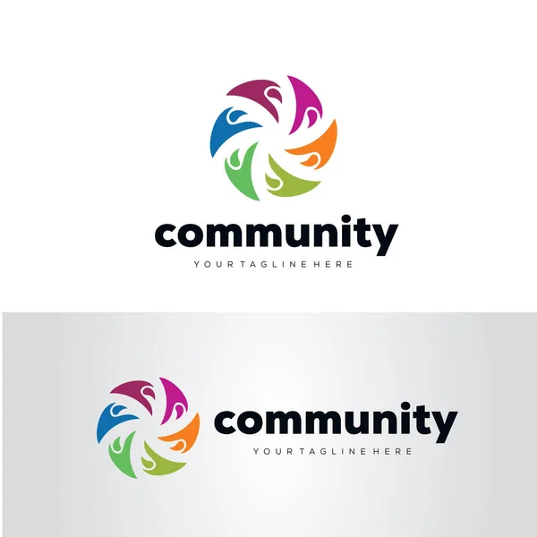 Community Logo Template Design Vektor Emblem Designkonzept Kreatives Symbol Symbol — Stockvektor