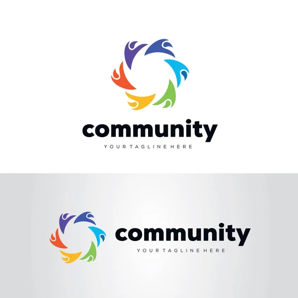Community Logo Template Design Vektor Emblem Designkonzept Kreatives Symbol Symbol — Stockvektor