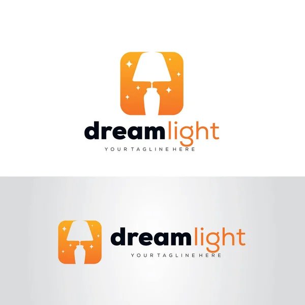 Dream Light Logo Template Design Vector Embleem Design Concept Creatief — Stockvector