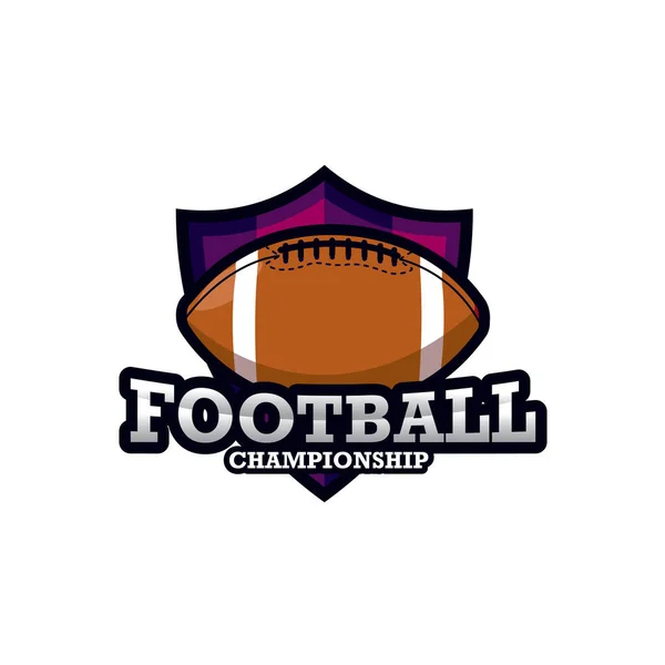 Football Logo Template Design Vector Emblem Design Concept Creative Symbol — 스톡 벡터