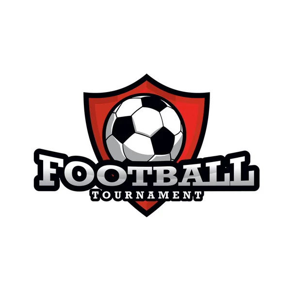 Diseño Plantilla Logotipo Fútbol Vector Emblema Concepto Diseño Símbolo Creativo — Vector de stock
