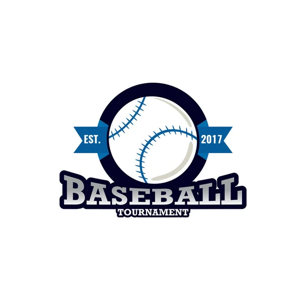 Modèle Logo Baseball Vecteur Conception Emblème Concept Conception Symbole Créatif — Image vectorielle