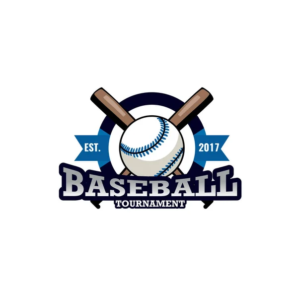 Modèle Logo Baseball Vecteur Conception Emblème Concept Conception Symbole Créatif — Image vectorielle