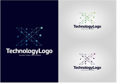 Teknoloji Logosu Tasarım Vektörü, Amblem, Tasarım Konsepti, Yaratıcı Sembol, Simge Simgesi, Simge