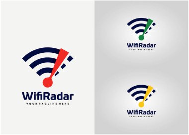 Kablosuz Radar Logo Tasarım Vektörü, Amblem, Tasarım Konsepti, Yaratıcı Sembol, Simge Simgesi, Simge