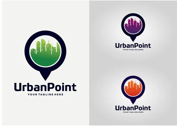 城市点标志模板设计矢量 设计理念 创意符号 — 图库矢量图片