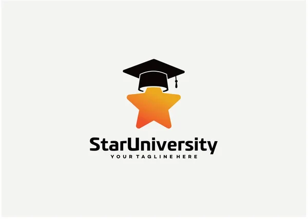 Star University Logo Πρότυπο Σχεδιασμός Διάνυσμα Emblem Design Concept Creative — Διανυσματικό Αρχείο