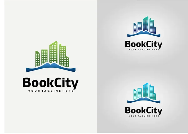 图书城市标志模板设计矢量 设计理念 创意符号 — 图库矢量图片
