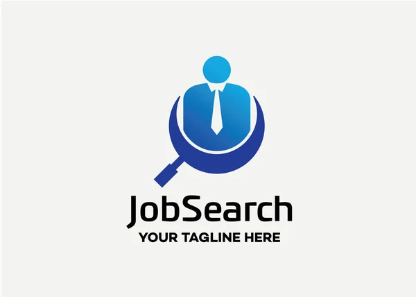 Job Search Logo Sjabloon Ontwerp Vector Embleem Ontwerp Concept Creatief — Stockvector