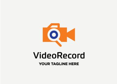 Video Kayıt Logosu Tasarım Vektörü, Amblem, Tasarım Konsepti, Yaratıcı Sembol, Simge Simgesi, Simge