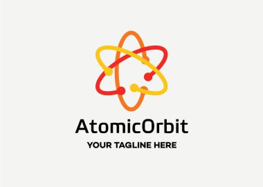 Atomik Yörünge Logosu Tasarım Vektörü, Amblem, Tasarım Konsepti, Yaratıcı Sembol, Simge Simgesi, Simge