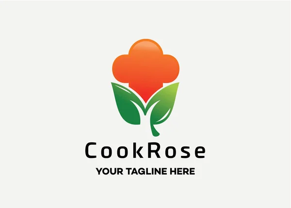 Cook Rose Logo Mall Design Vector Emblem Design Concept Kreativ — Stock vektor