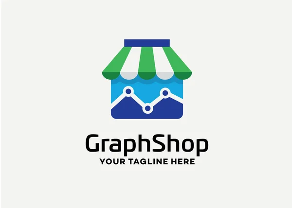 Graph Shop Logo Template Design Vector Emblem Design Concept Creative — 스톡 벡터