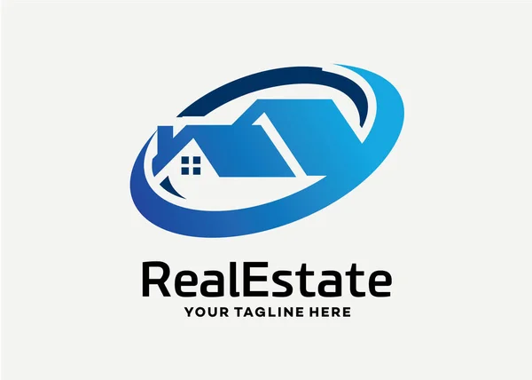 Real Estate Logo Template Design Vector Emblem Design Concept Creative — Stock Vector