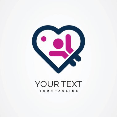 Soyut insanlar logo tasarım şablonunu severler