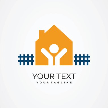 Ebeveyn evi logosu tasarım şablonu