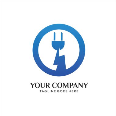 Soyut Elektrik logo tasarım şablonu