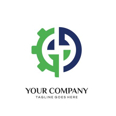 G harfi logo tasarım şablonu