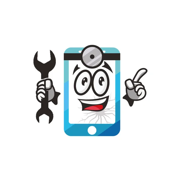 Akıllı telefon tamir logosu tasarım şablonu